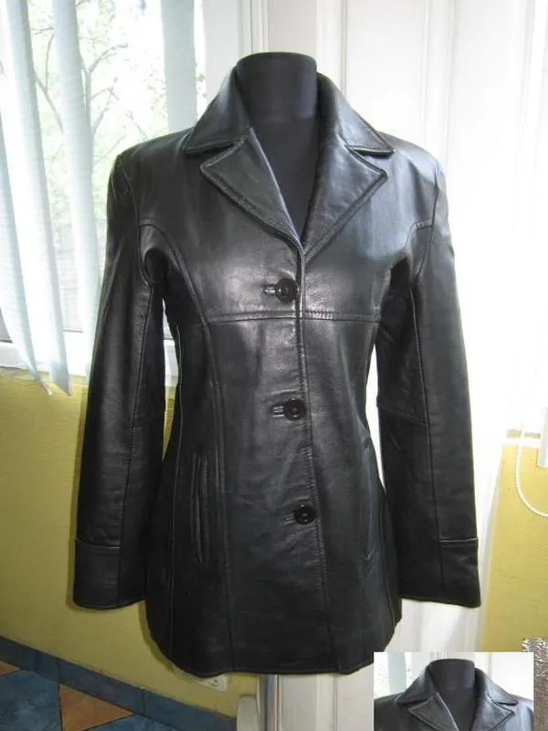 Женская кожаная куртка - пиджак. германия. размер 48. лот 931