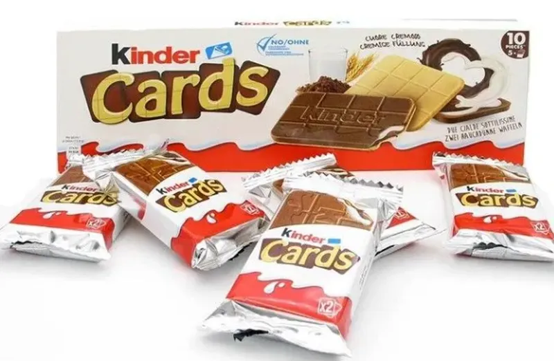 Печиво Kinder Cards 128 г, 5 пакетиків Кіндер Кардс
