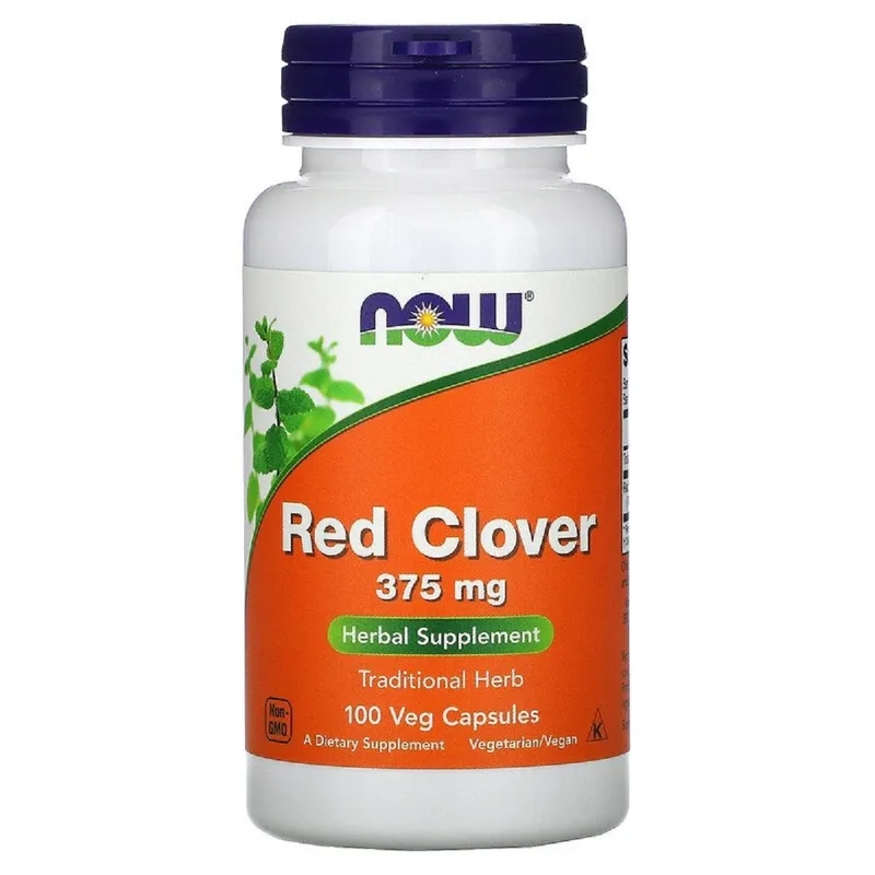 Красный Клевер, Red Clover, Now Foods, 375 мг, 100 Вегетарианс...