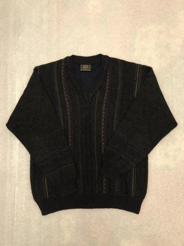 Вінтажний напівшерстяний чоловічий пуловер marc gibaldi ambiente