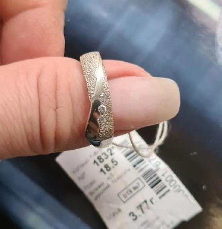 Кольцо серебряный женский