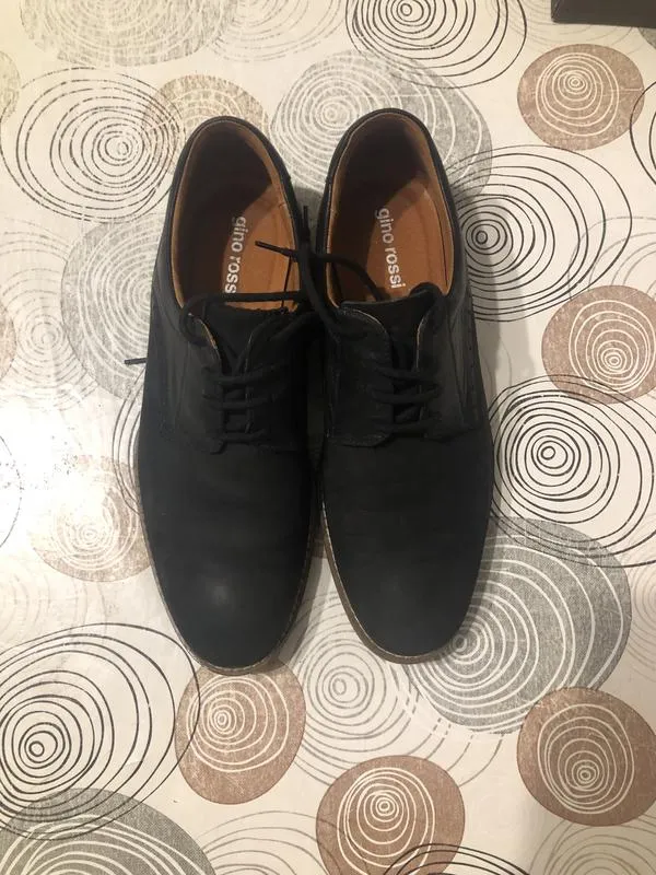 Мужские черные замшевые туфли