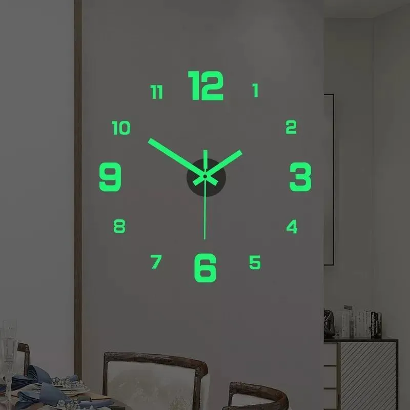 Настенные часы 3d зеленый 40см