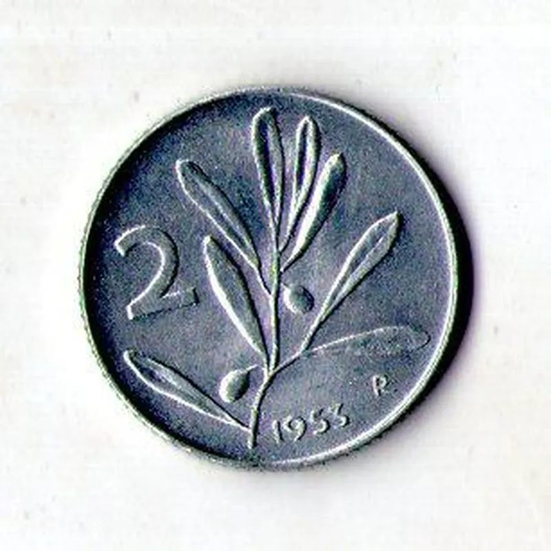 Итальянская Республика 2 лиры 1953 №295