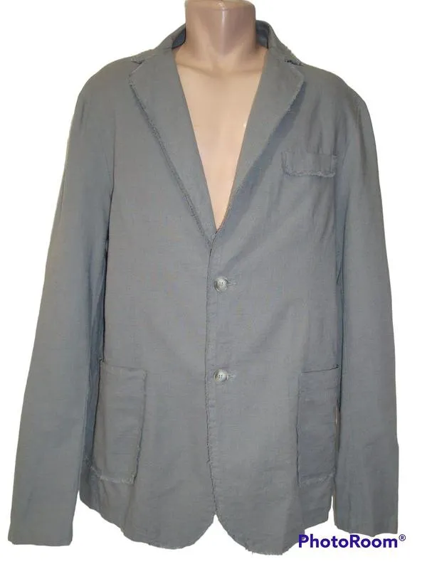 Распродажа мужской серый льняной пиджак tg, италия