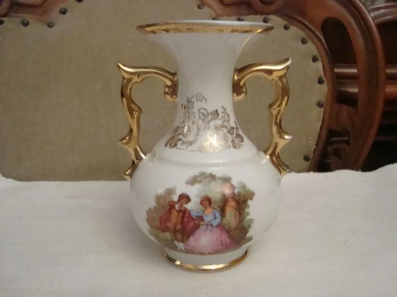 Коллекционная ваза вазочка аристократы фарфор франция