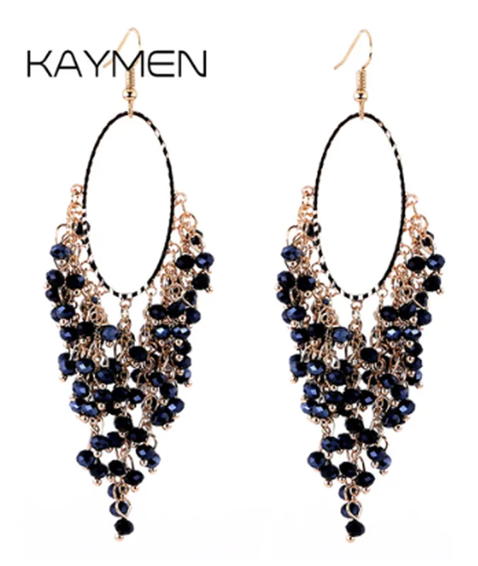 Kaymen изысканные женские серьги с кристаллами ручной работы с...
