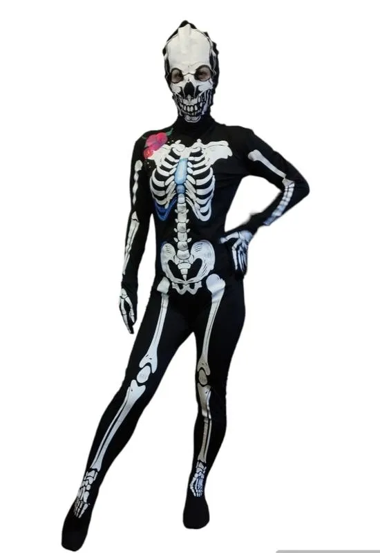 Карнавальный костюм на хэллоуин,костюм скелета для женщины кос...