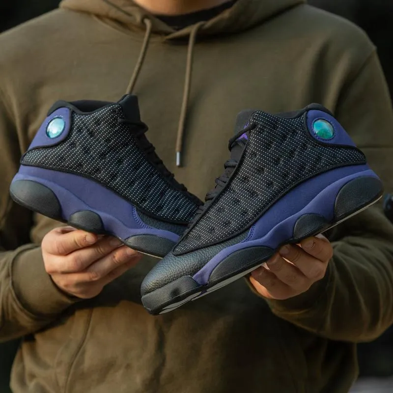 Jordan retro 13 store black and purple