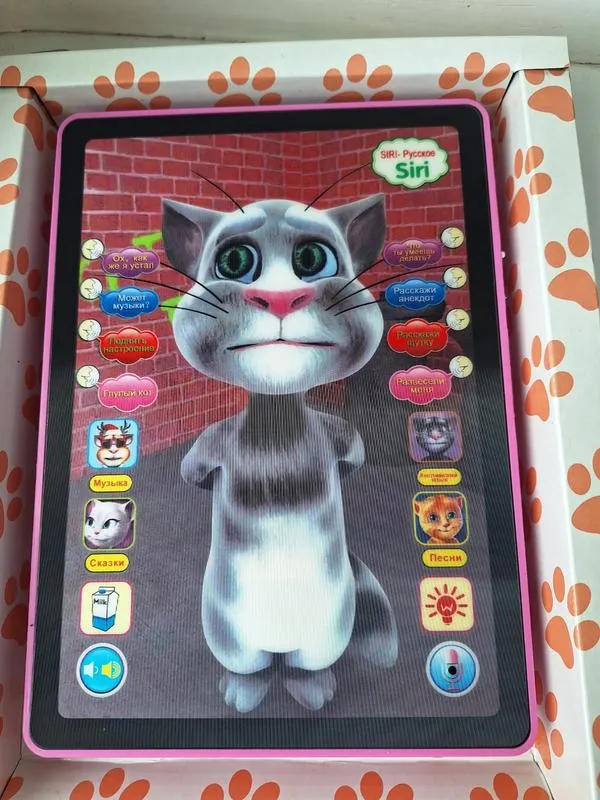 Детский интерактивный музыкальный планшет limo toy кот том раз...