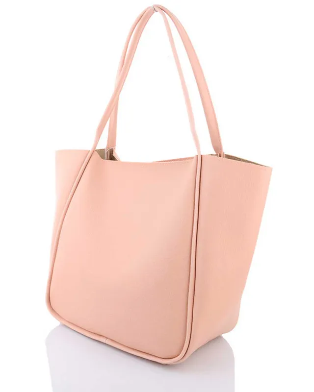 Женская сумка тоут розовая сумка пудровая сумка шопер шоппер