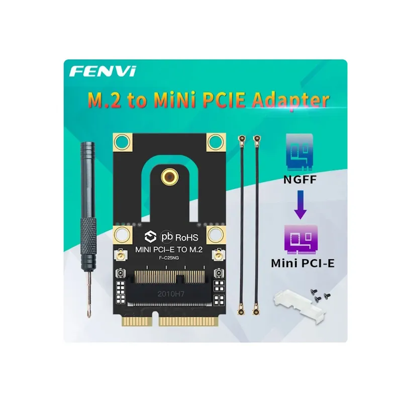 Переходник Wi-Fi NGFF M.2 Key to Mini PCI-E Adapter AX200 AX210