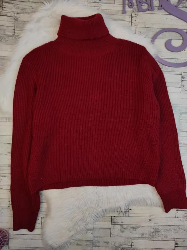Женский свитер shein бордовый акриловый размер 48 l
