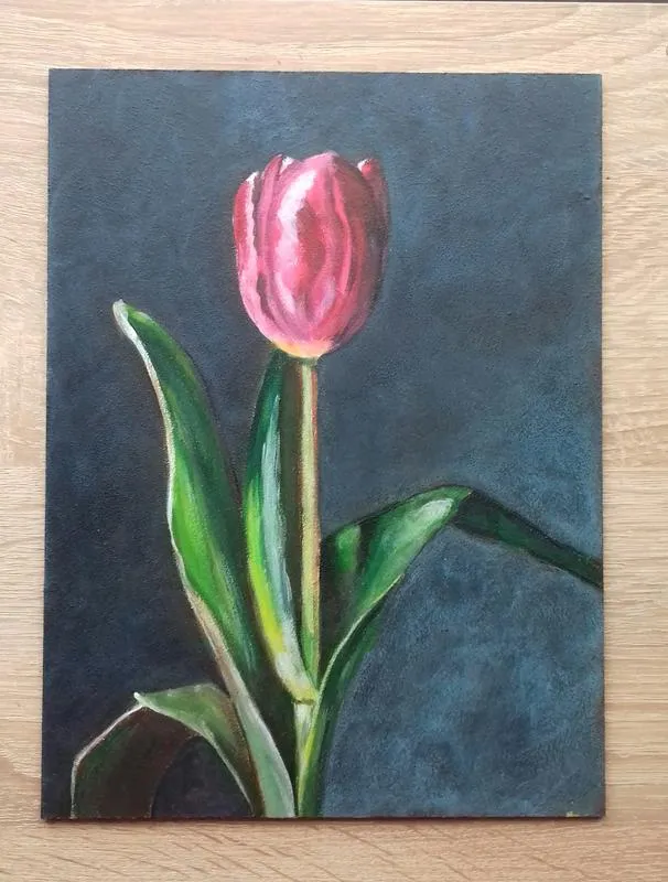 Картина акрилом квітка тюльпан картина акрилом цветков тюльпан