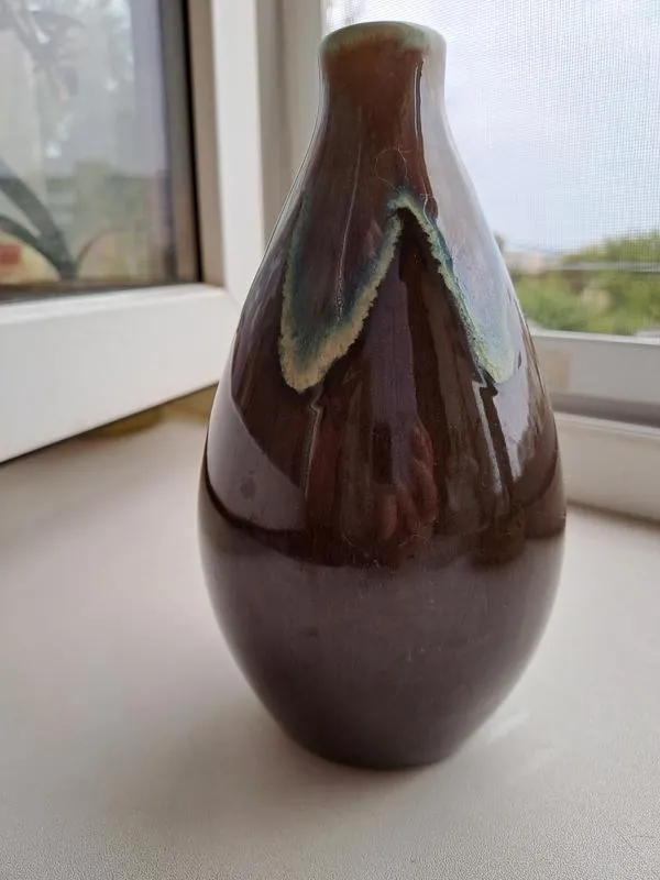 Винтажная ваза майолика керамика