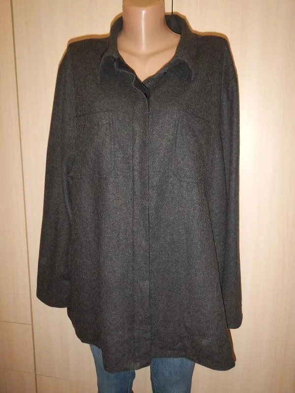 Стильная куртка -рубашка батал с шерстью style unlimited p.24-26