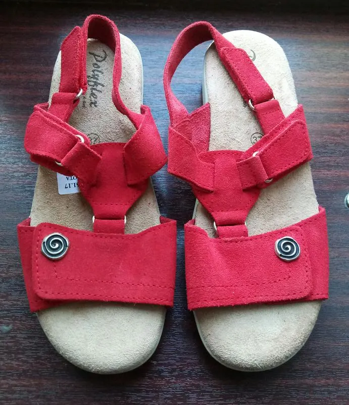 Новые кожаные женские сандалии босоножки polyflex silvia vota 37