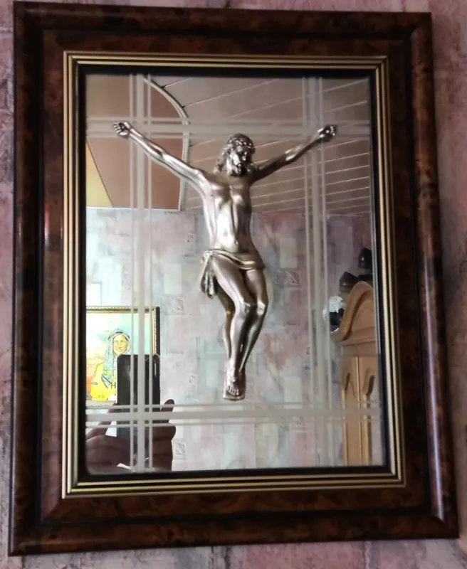 Настенная картина на зеркале иисус христос 3.а.р . оro e argen...
