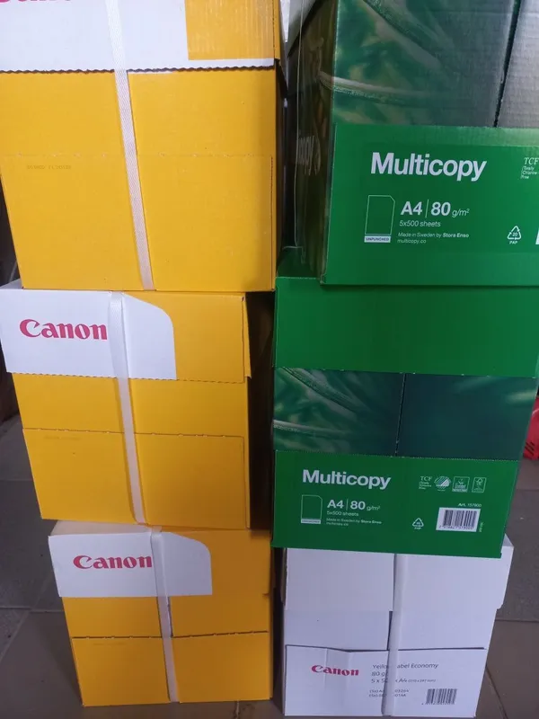 Бумага офисная А4 multicopy и canon yellow