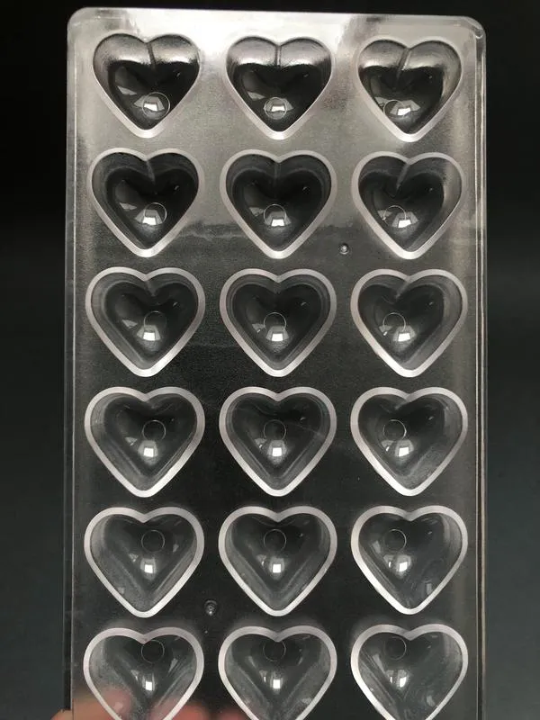 Форма для шоколада из поликарбоната сердечком