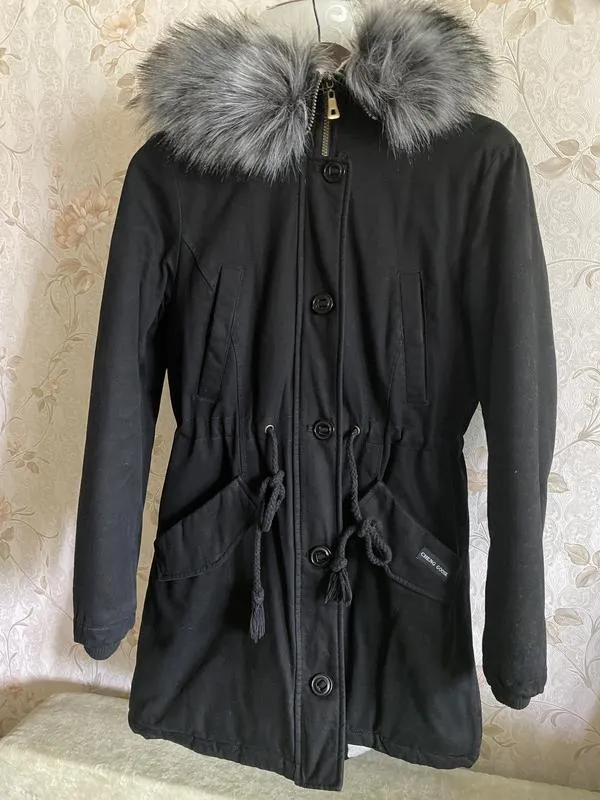 Мега теплая зимняя женская куртка-парка