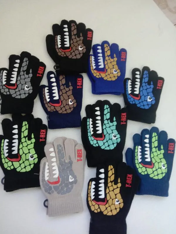 Перчатки перчатки т-rex для парней 4-6 лет и 6-8 лет