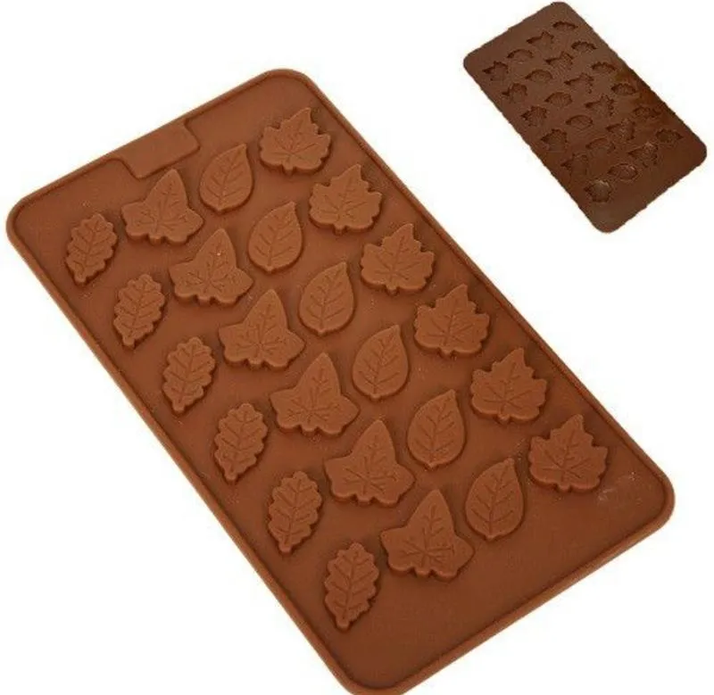 Силиконовая форма для шоколадных листиков