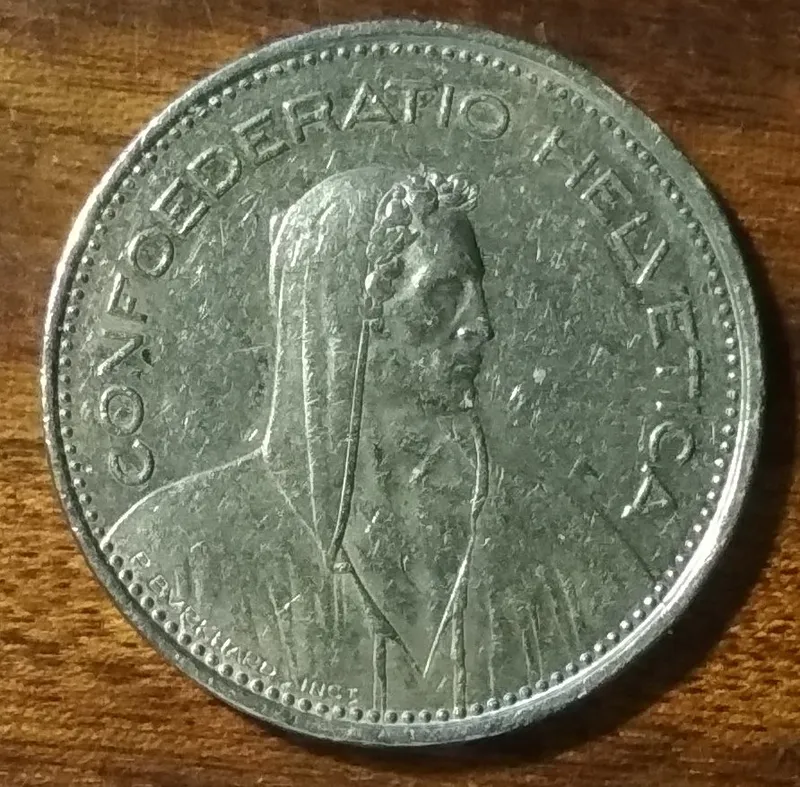 Швейцария 5 франков 1982