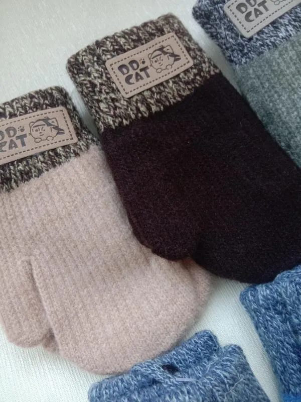 Одинарные теплые перчатки для парней 3-4 лет