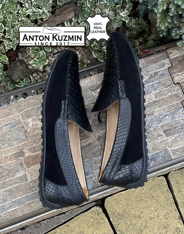 Anton kuzmin стильные кожаные оригинальные мокасины