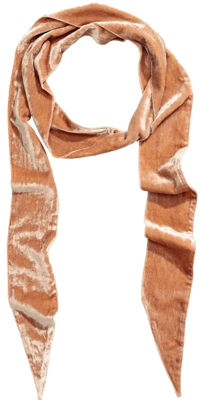 Узкий длинный шарф из велюра H&M; 7,5x220 см