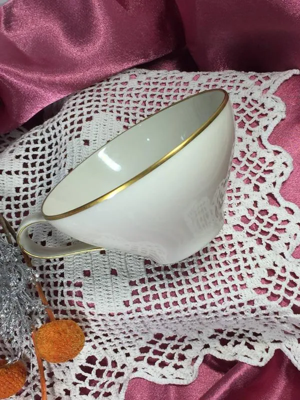 Антикварный коллекционный тонкостенный фарфор чайная чашка joh...