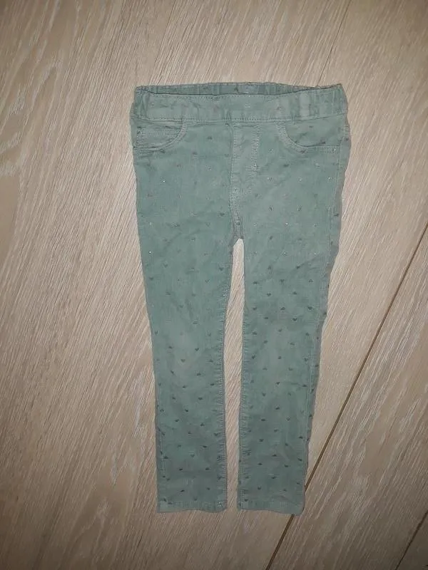 Вельветовые брюки, джеггинсы, джинсы h&m на 3-4 года
