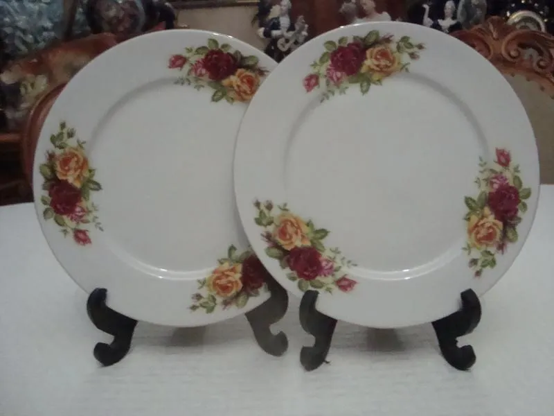 Красивые тарелки набор 2 шт фарфор чехословакия №916
