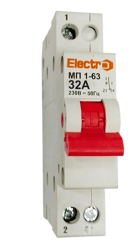 Переключатель нагрузки ElectrO І-0-ІІ МП1-63 1P 32 А