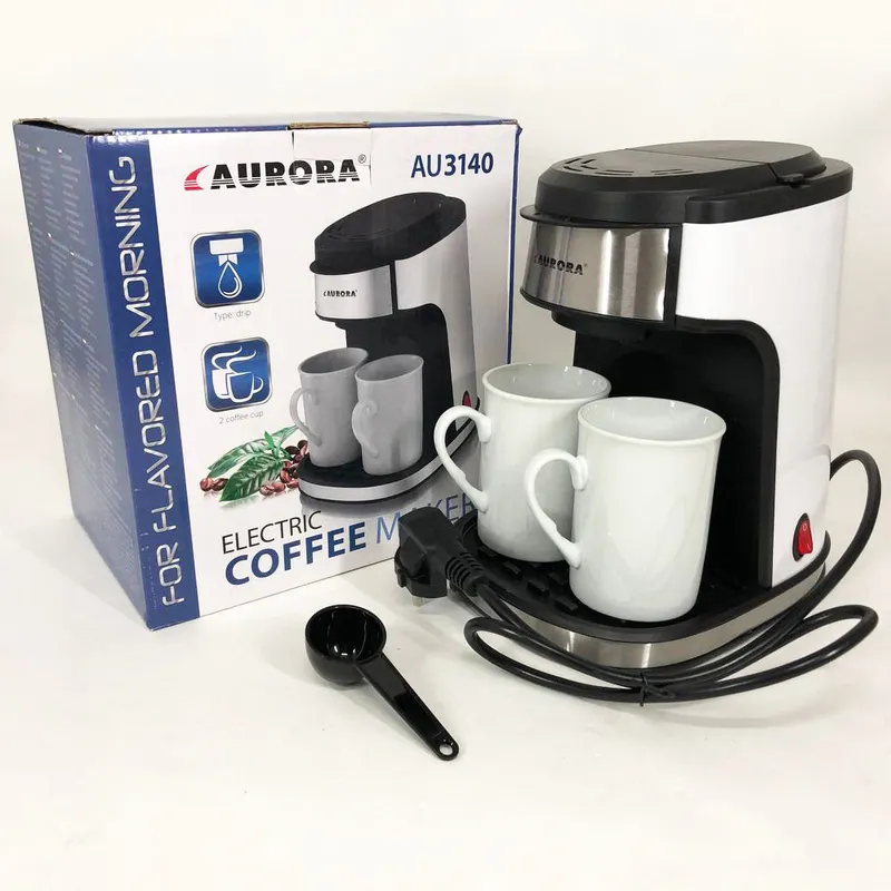 Кофеварка капельная AURORA AU-3140, домашняя кофеварка, малень...