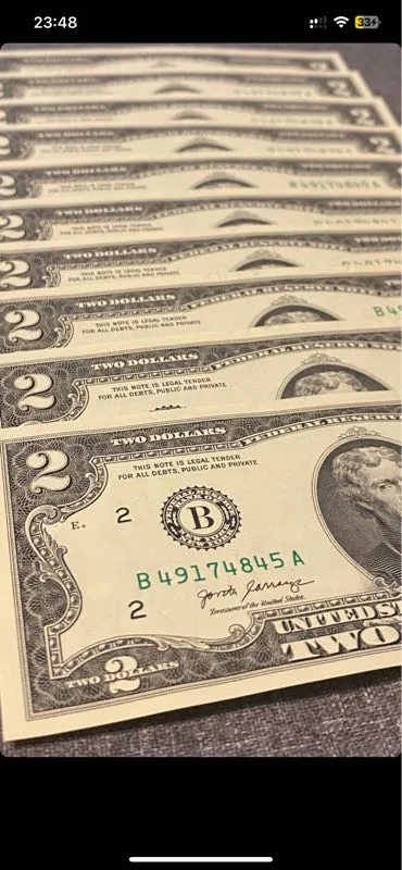 2 долари США  банкнота,  довільна кількість!