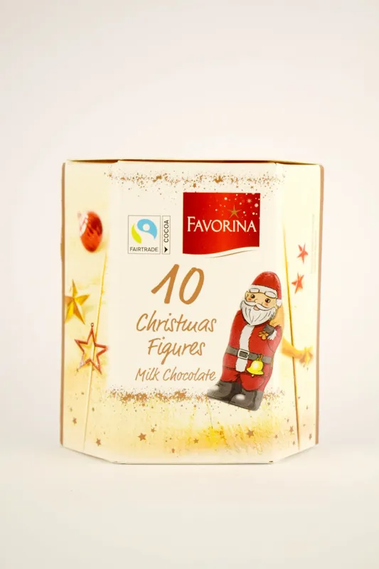 Фигурки Санта Клаус 10шт из молочного шоколада Favorina 125г (...
