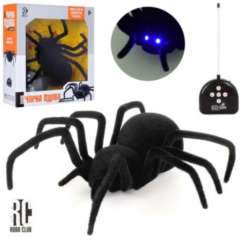 Игрушка паук  р/у, 29 см, свет, ездит, на батарейке, в коробке.