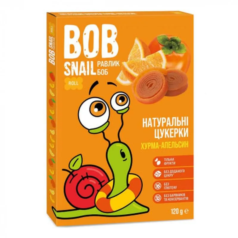 Конфета bob snail улитка боб хурма-апельсин 120 г (4820219342724)