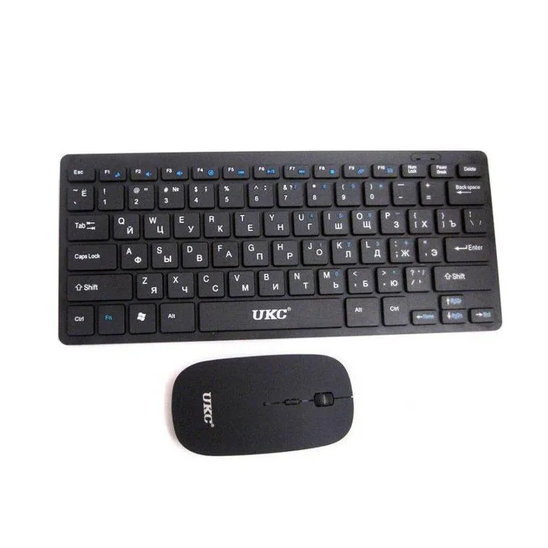 Беспроводная клавиатура + мышка оптическая UKC WI 1214, бюджет...