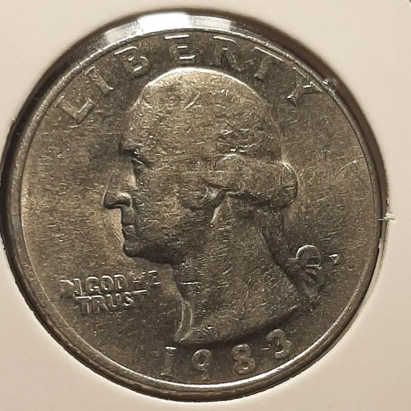 Монета США ¼ долара,1983 року, Чверть долара, Мітка монетного ...