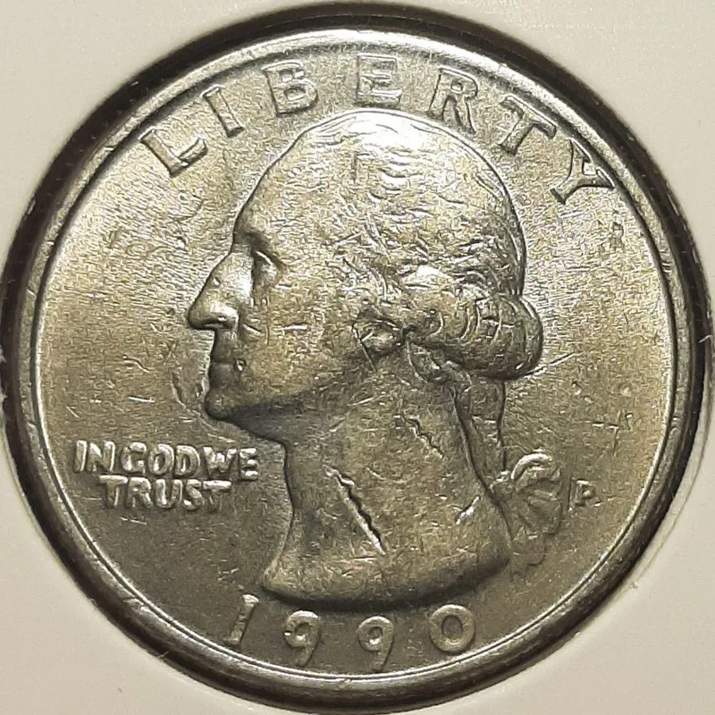 Монета США ¼ долара,1990 року, Чверть долара, Мітка монетного ...