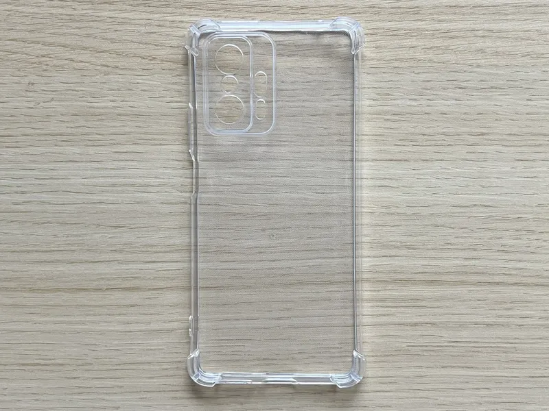 Чехол для Xiaomi 11T с бортиками прозрачный силиконовый AirBag