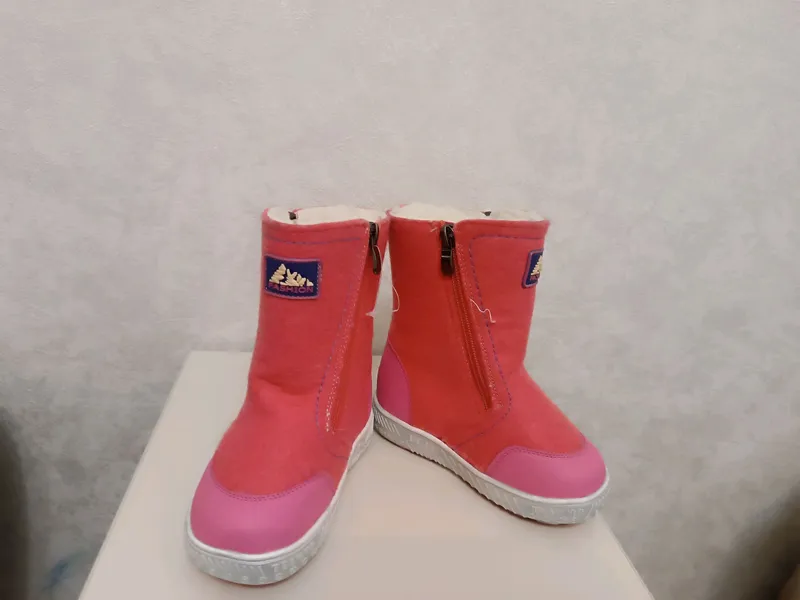 Новые ботинки сапожки теплые зимние розовые 25 размер