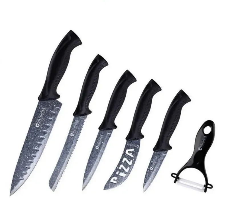 Набор ножей с мраморным покрытием 6 предметов Zillinger ZL-833