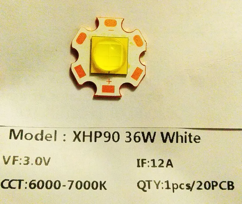ОЧЕНЬ Мощные светодиоды XHP90/ 36W/ 3В/12А/ 3500Лм/ 6500К(Белый)