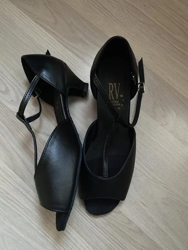 Туфли черные женские для бальных танцев латина женские rv- 37p