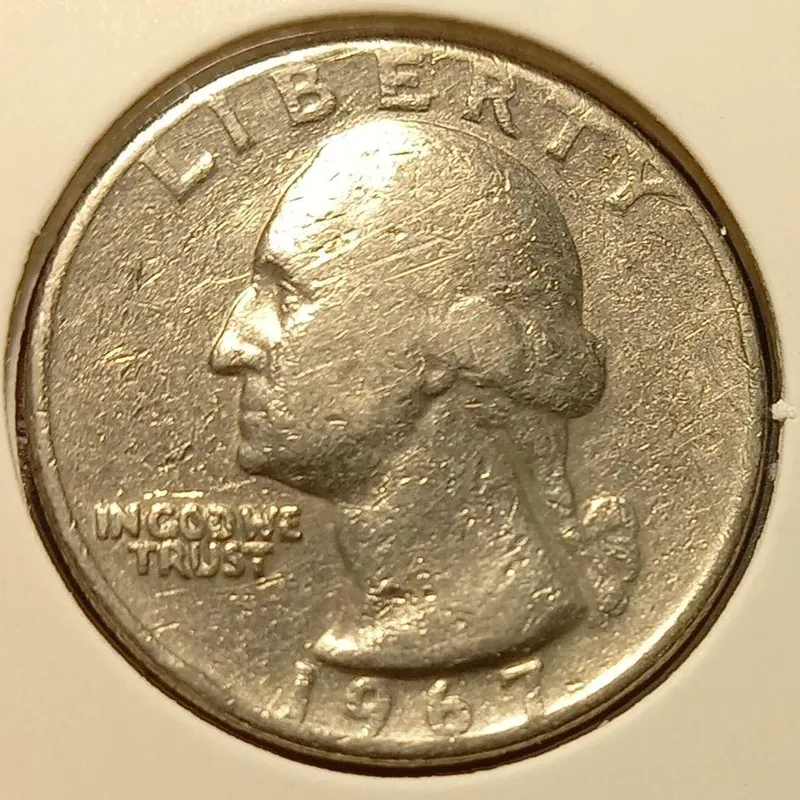 Монета США ¼ долара, 1967 года, Washington Quarter