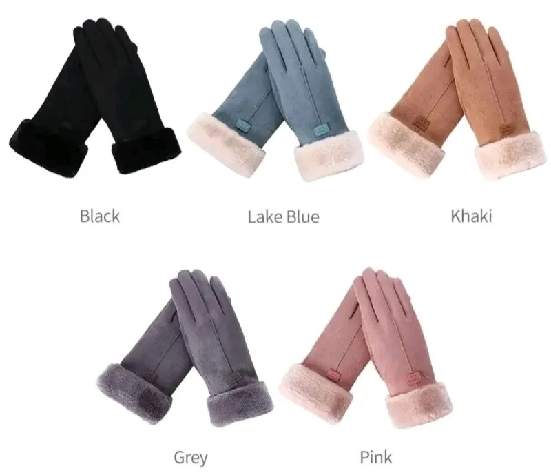 Жіночі теплі рукавички перчатки із штучного хутра